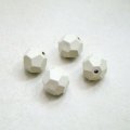 2pcs "Pale Gray" 12mm faceted beads