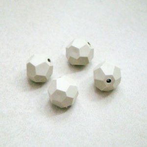 画像1: 2pcs "Pale Gray" 12mm faceted beads