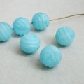 16mm "Pale Blue" swirl plastic beads