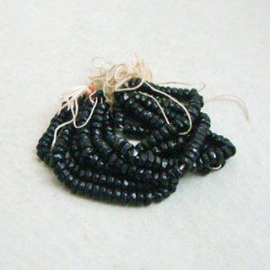 画像2: 10pcs "Jet" 4x2 rondelle beads