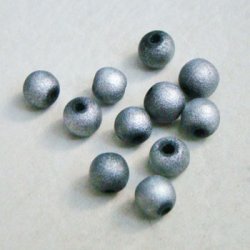 画像1: 4pcs 8~9mm "Dark Silver" wood beads