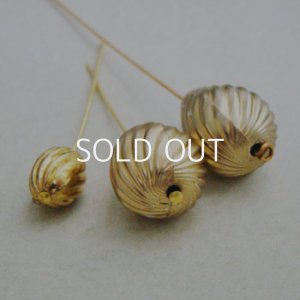 画像2: 2pcs "Gold" 13x9 twist oval beads