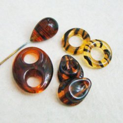 画像3: 16x12 "Tortoise" teardrop beads