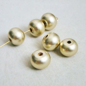 画像1: 2pcs 14x11 "Gold" wood beads