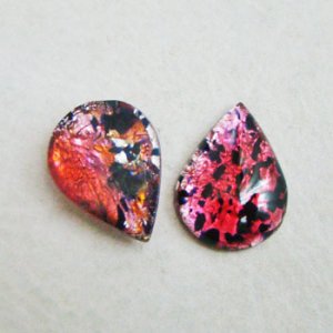 画像1: 30x22 Pear "Pink/ Black Opal"