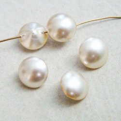 画像1: 11mm "Off White" glass pearl 