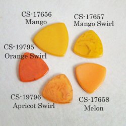 画像2: 18.5mm Triangle Bakelite "Orange Swirl"