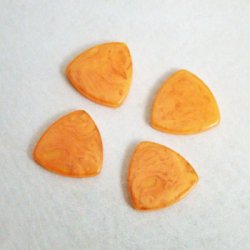 画像1: 18.5mm Triangle Bakelite "Apricot Swirl"