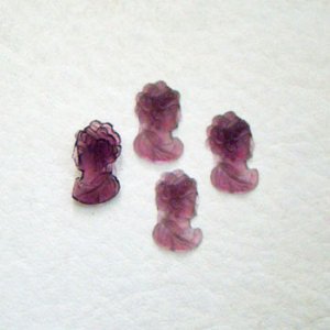 画像1: 15x9 "Amethyst" lady head cameo