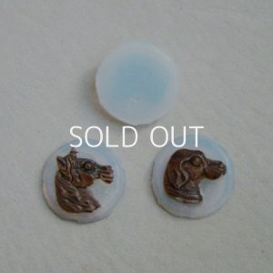 画像4: 16mm White Opal Horse Head cameo