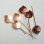 画像1: "Champagne / Brown"petal glass pearl pin (1)