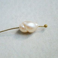 画像2: "Off White" 11x7 oval swirl pearl 