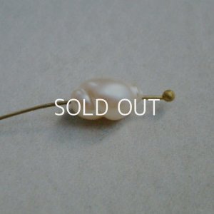 画像2: "Off White" 11x7 oval swirl pearl 