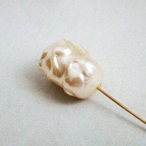 画像2: 24x14 textured 1/2 drilled pearl