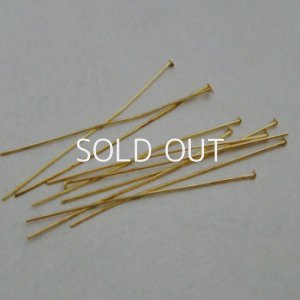 画像1: 5pcs raw brass 60mm head pin