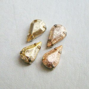 画像1: 2pcs 13x8 TEAR foiled acrylic preset stone