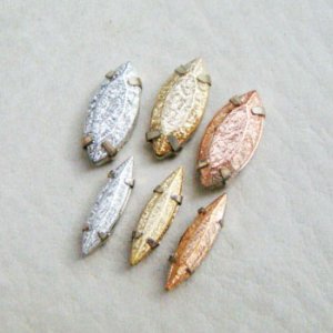 画像1: 2pcs 15x4/ 15x7 NAVE foiled acrylic preset stone