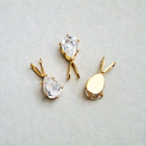 画像1: VSW "GP/Crystal" tear pendant charm