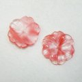 29mm faux Strawberry Quartz flower