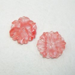 画像1: 30mm faux Strawberry Quartz flower