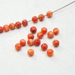 画像1: 10pcs 4mm Red Jade beads