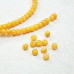 画像1: 20pcs 4x3mm Yellow Jade beads