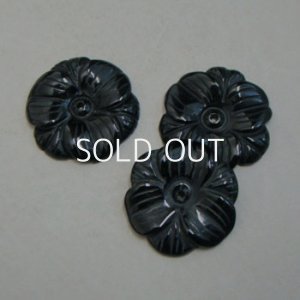 画像2: 30mm Black Onyx flower