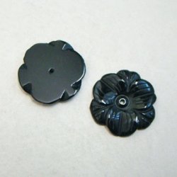 画像1: 30mm Black Onyx flower