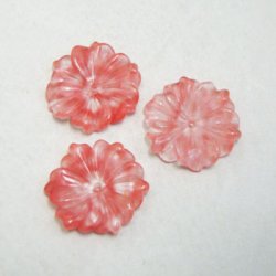 画像2: 30mm faux Strawberry Quartz flower