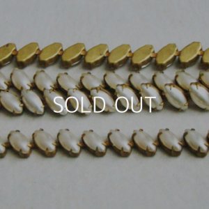 画像1: 10x5 Navette glass pearl chain