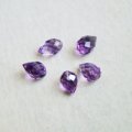 9x6 Amethyst 1/2 drilled faceted drop