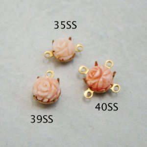 画像3: coral carved rose cabochon