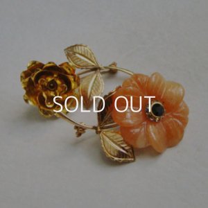 画像4: 40x27 GP flower brooch pin finding