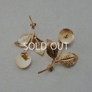 画像1: 40x27 GP flower brooch pin finding