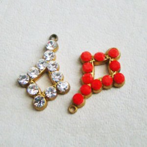 画像2: 23x15 brass kite shape setting charm