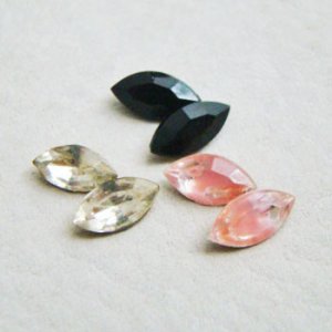 画像1: 4pcs 10x5 navette rhinestone
