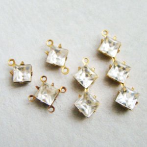 画像2: 6mm SQ double setting charm