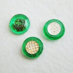画像1: 11mm "Trans-Green/Reflector" inlaid stone