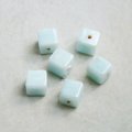 9mm cube beads "Ice Blue AB"