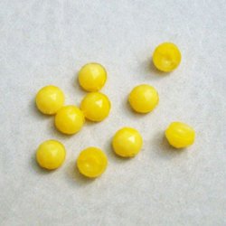 画像2: 5pcs 5.5mm "Yellow/Yellow" nailhead beads