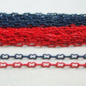 画像1: 8x4 enameled peanut link chain