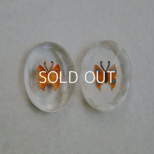 画像1: 25x18 OV Butterfly intaglio cabochon