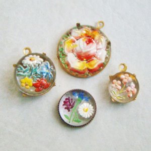 画像3: 11mm Pink flower intaglio cabochon