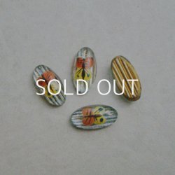 画像1: 12x6 OV Butterfly painted cabochon