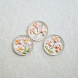 画像2: 11mm Pink flower intaglio cabochon
