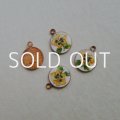 10mm "Pansy" enameled charm