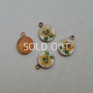 画像1: 10mm "Pansy" enameled charm