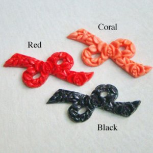 画像2: 43x22 floral Bow cabochon