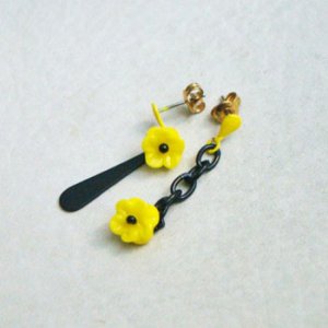 画像3: Yellow tiny tear enameled pierce finding