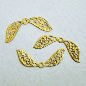 画像1: 41x13 brass Wing filigree